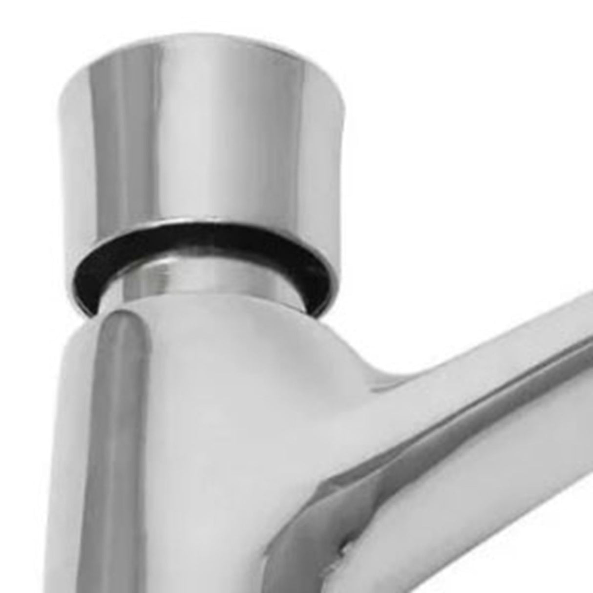 Time Delay Silver Faucet Single Tube Cold Water Basin Taps for Public Hotel Restaurant Shopping Mall