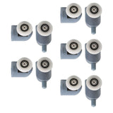 10pcs Shower Door Rollers Quiet Replacement Top Bottom Glass Door Pulleys for Bathroom Massage Room - Side View