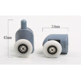 10pcs Shower Door Rollers Quiet Replacement Top Bottom Glass Door Pulleys for Bathroom Massage Room