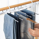 White Foldable Pants Rack Hanger Multifunctional Multi Layer Pants Folding Trouser Hanging Rack - Extra Image