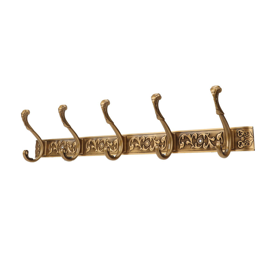 Rail Wall Hook Behind Door Mounted for Coat Hat Clothes Hanging Vintage Space Aluminum Hardware