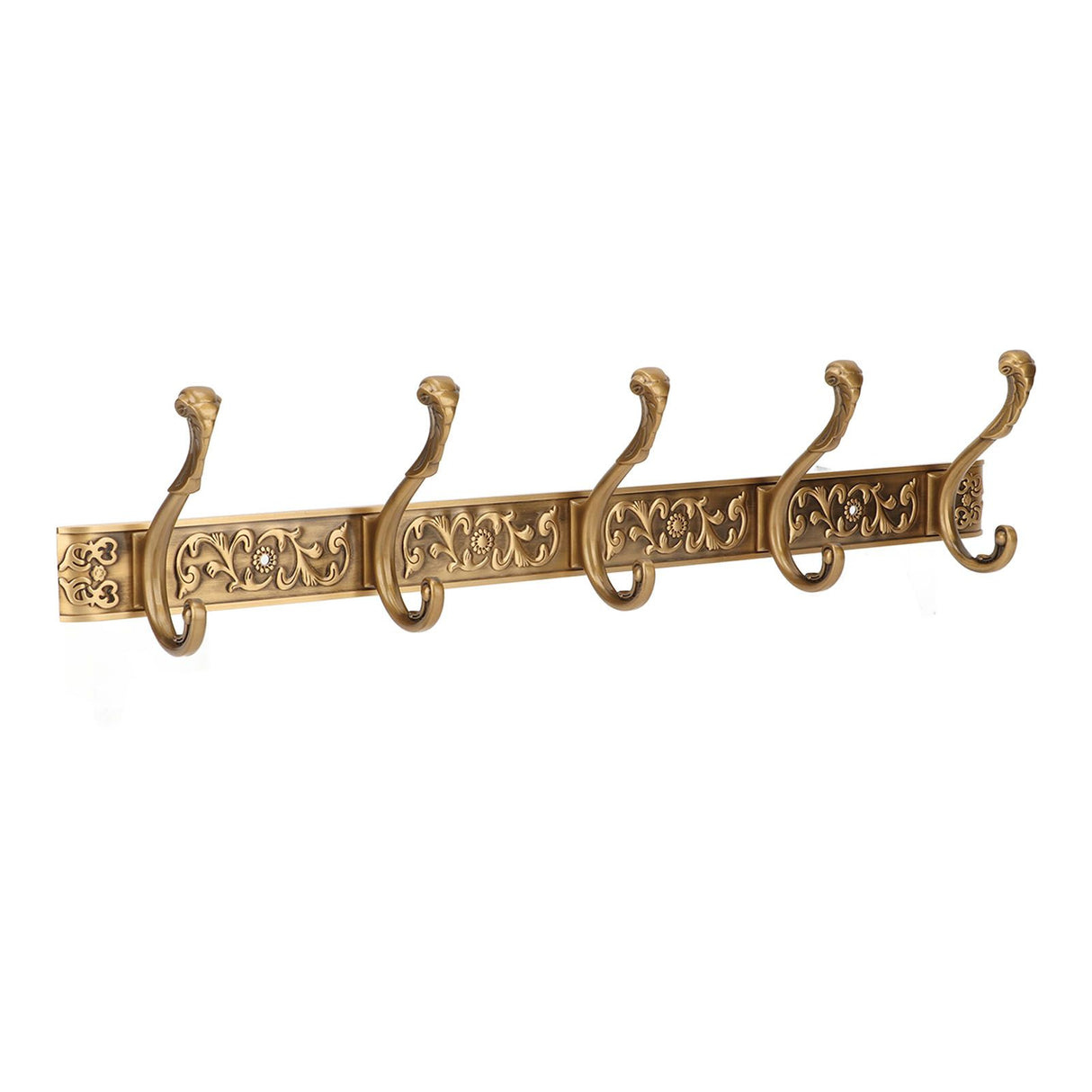 Rail Wall Hook Behind Door Mounted for Coat Hat Clothes Hanging Vintage Space Aluminum Hardware