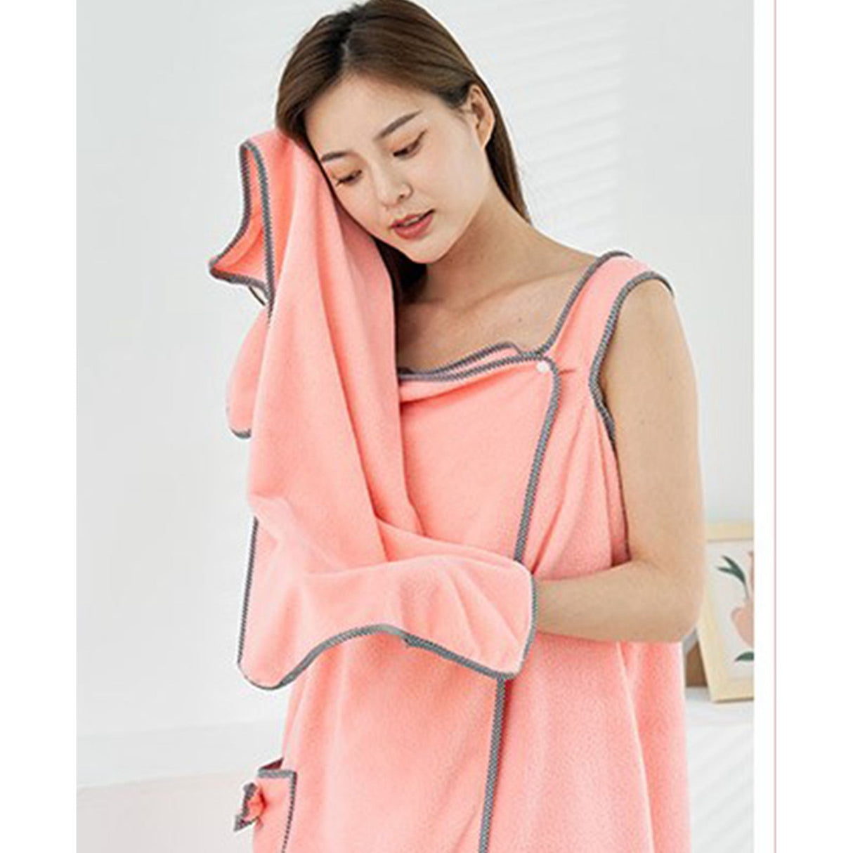 5Pcs Bath Towel Wrap Set Hair Drying Cap Headband Princess Hat Strong Water Absorption Wearable Bath Dress