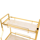 Bathroom Storage Shelf Wall Mounted Corner Organizer Standing Rack for Living Room Bedroom Kitchen White and Gold 2 Tier