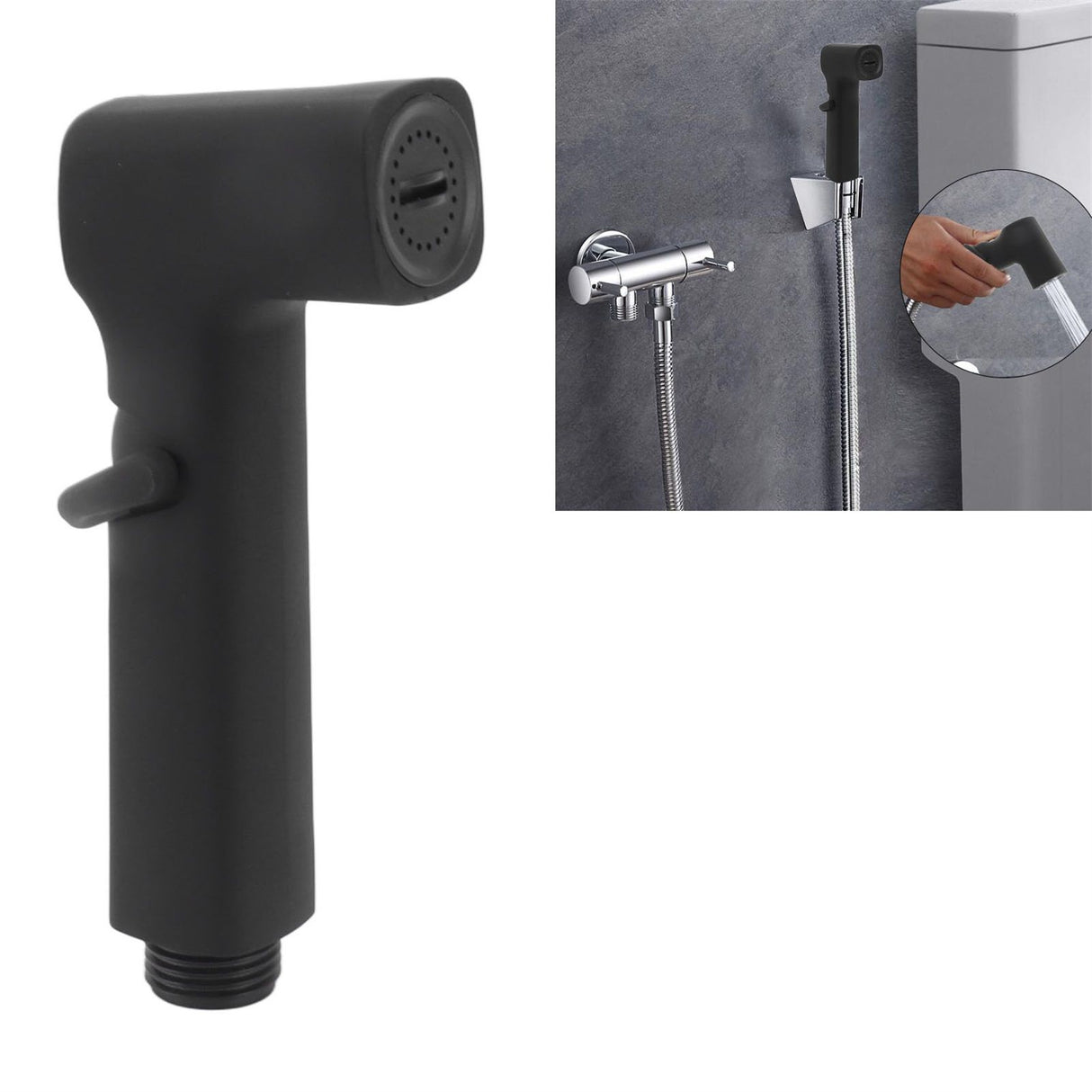Black Bidet Sprayer Head Only Handheld Bidet Sprayer for Toilet Feminine Hygiene Baby Wash Pet Shower Black