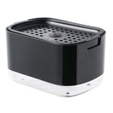 Soap Dispenser with Sponge Holder PP PET Press Type Soap Box for Cloth Dish Kitchen Cleaning Black