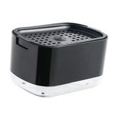Soap Dispenser with Sponge Holder PP PET Press Type Soap Box for Cloth Dish Kitchen Cleaning Black