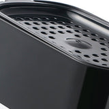 Soap Dispenser with Sponge Holder PP PET Press Type Soap Box for Cloth Dish Kitchen Cleaning Black - Close-Up Angle
