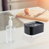 Soap Dispenser with Sponge Holder PP PET Press Type Soap Box for Cloth Dish Kitchen Cleaning Black - Extra Image