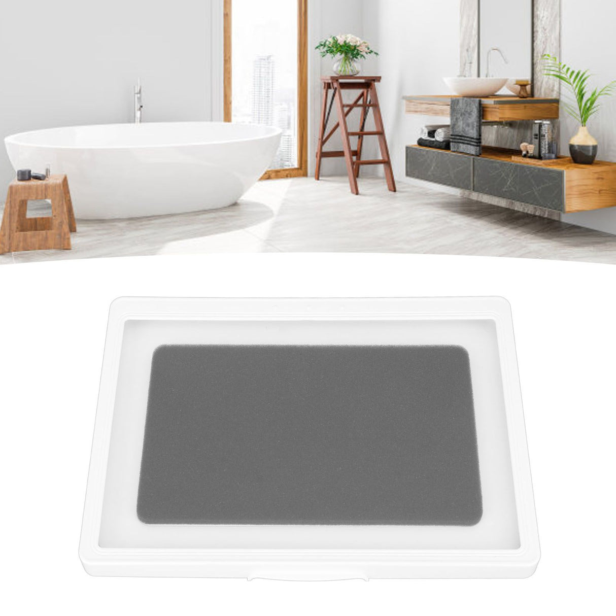 Shower Phone Holder Waterproof Rotatable Anti Fog Hands Free Easy Mounting Bathroom Tablet Case for Bathing Washroom White