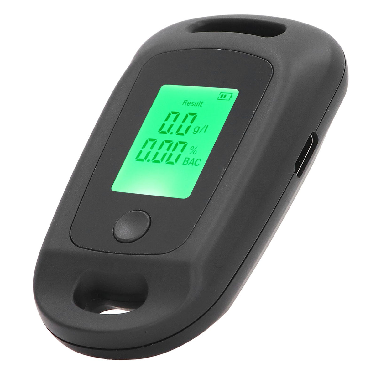 Alcohol Detector USB Rechargeable High Accuracy Portable Breath Alcohol Tester with LCD Screen Black
