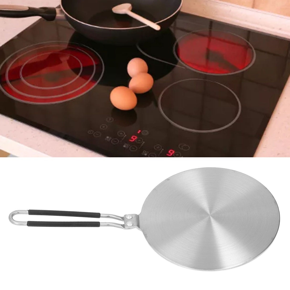 Stainless Steel Gas Electric Stovetop Heat Diffuser Ring Plate Induction Cooker Heat Conduction Plate Kitchen Accessories