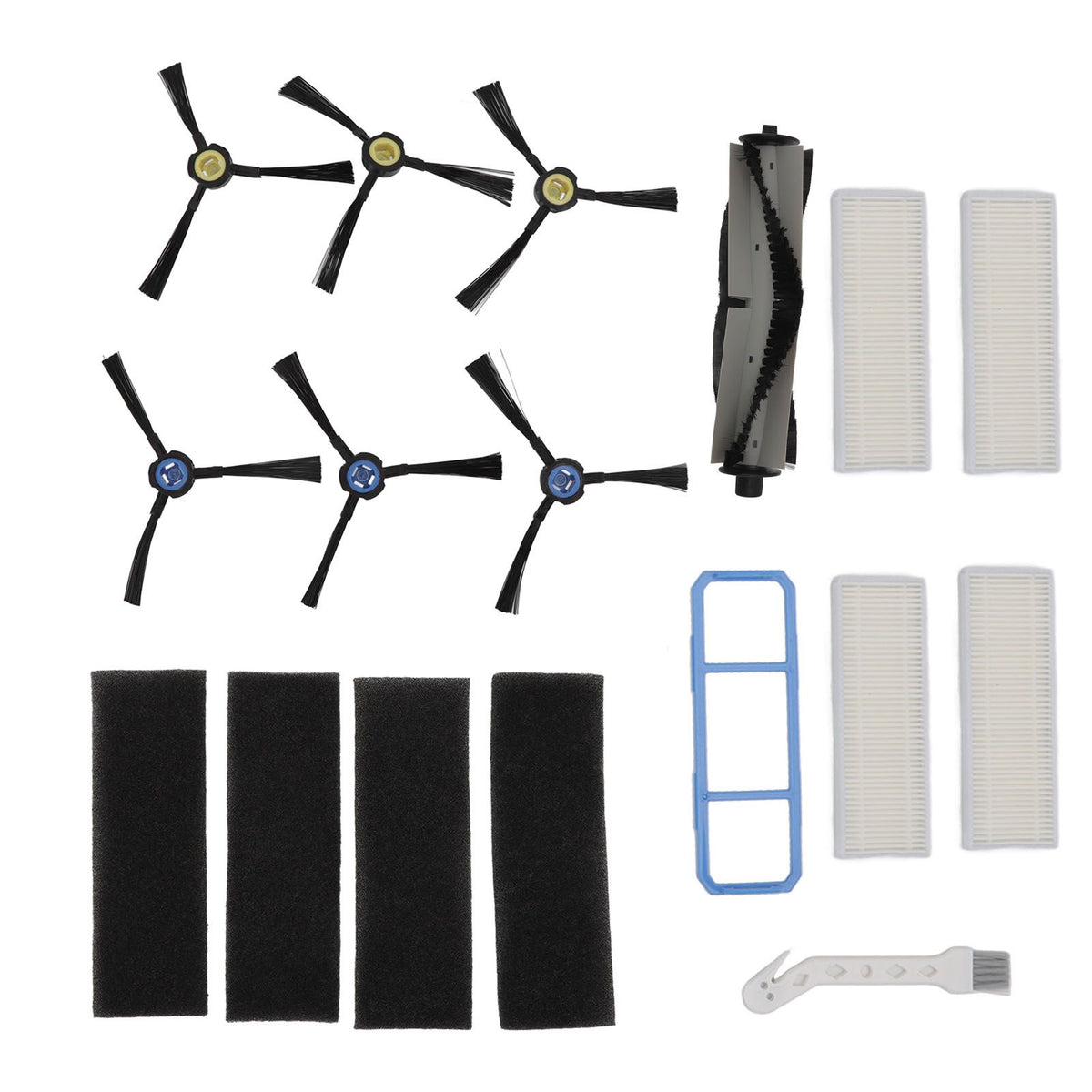 Sweeping Robot Brush Kit Main Roller Brush Filters Side Brushes Pre Filter Long Brush for ILife A7 A9S