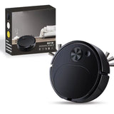 Automatic Vacuum Cleaner Low Noise Rechargeable 3 in 1 Intelligent Sweeping Robot for Hair Dust Stain Black