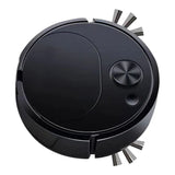 Automatic Vacuum Cleaner Low Noise Rechargeable 3 in 1 Intelligent Sweeping Robot for Hair Dust Stain Black