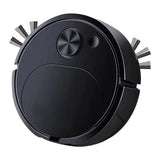 Automatic Vacuum Cleaner Low Noise Rechargeable 3 in 1 Intelligent Sweeping Robot for Hair Dust Stain Black