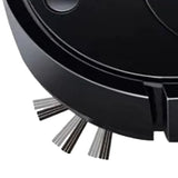 Automatic Vacuum Cleaner Low Noise Rechargeable 3 in 1 Intelligent Sweeping Robot for Hair Dust Stain Black