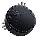 Automatic Vacuum Cleaner Low Noise Rechargeable 3 in 1 Intelligent Sweeping Robot for Hair Dust Stain Black