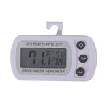 Refrigerator Thermometer Memory Function ABS Body White °C °F Switched Small Compact Digital Freezer Thermometer with Hook