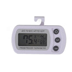 Refrigerator Thermometer Memory Function ABS Body White °C °F Switched Small Compact Digital Freezer Thermometer with Hook