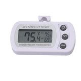 Refrigerator Thermometer Memory Function ABS Body White °C °F Switched Small Compact Digital Freezer Thermometer with Hook