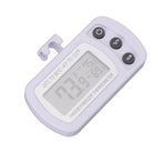 Refrigerator Thermometer Memory Function ABS Body White °C °F Switched Small Compact Digital Freezer Thermometer with Hook
