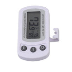 Refrigerator Thermometer Memory Function ABS Body White °C °F Switched Small Compact Digital Freezer Thermometer with Hook