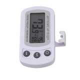Refrigerator Thermometer Memory Function ABS Body White °C °F Switched Small Compact Digital Freezer Thermometer with Hook - 45-Degree Angle