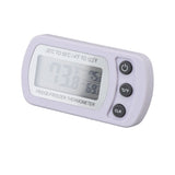 Refrigerator Thermometer Memory Function ABS Body White °C °F Switched Small Compact Digital Freezer Thermometer with Hook