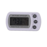Refrigerator Thermometer Memory Function ABS Body White °C °F Switched Small Compact Digital Freezer Thermometer with Hook