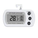 Refrigerator Thermometer Memory Function ABS Body White °C °F Switched Small Compact Digital Freezer Thermometer with Hook