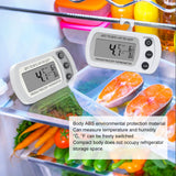 Refrigerator Thermometer Memory Function ABS Body White °C °F Switched Small Compact Digital Freezer Thermometer with Hook