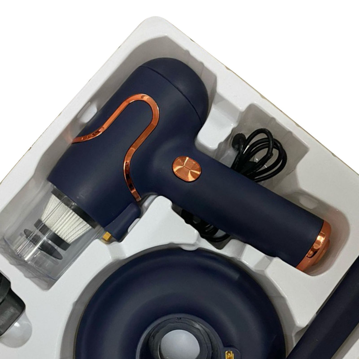 Vacuum Mite Cleaner Portable Cordless Lightweight Handheld Vacuum Dust Mite Cleaner for Home Mattress Car Dark Blue