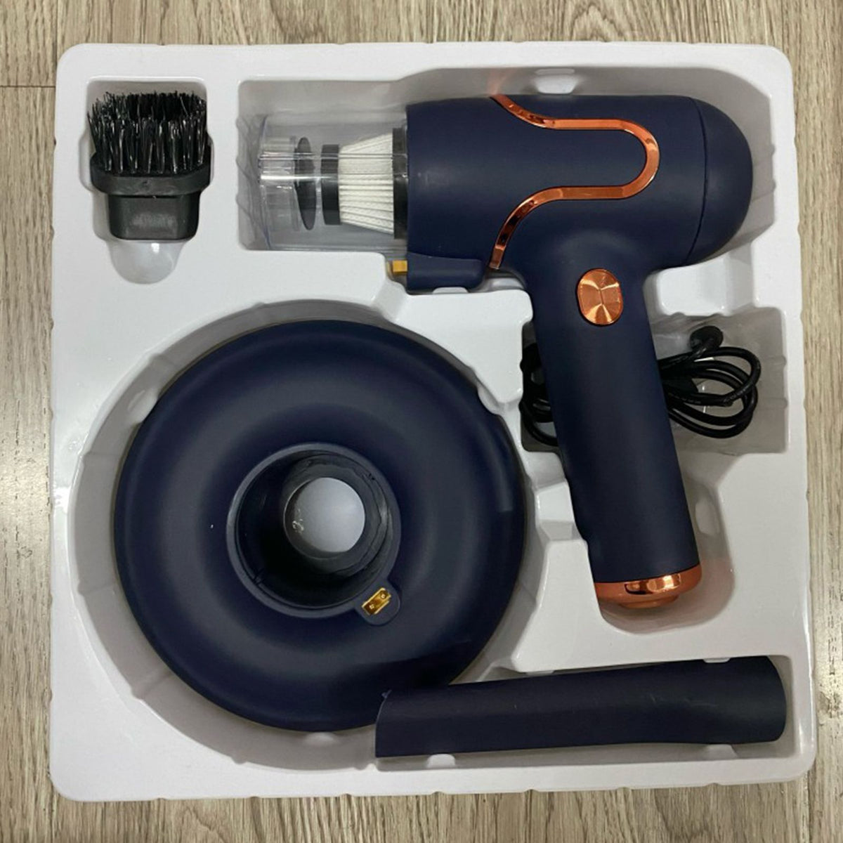 Vacuum Mite Cleaner Portable Cordless Lightweight Handheld Vacuum Dust Mite Cleaner for Home Mattress Car Dark Blue