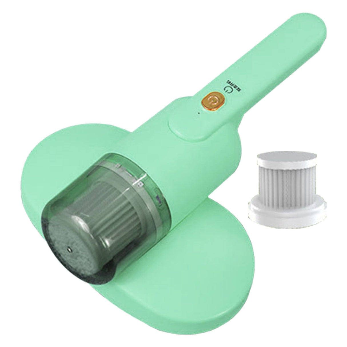 Bed Mite Remover Double Beat Handheld UV Mattress Vacuum Cleaner with Filter for Home Bedroom Green