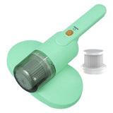 Bed Mite Remover Double Beat Handheld UV Mattress Vacuum Cleaner with Filter for Home Bedroom Green