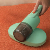 Bed Mite Remover Double Beat Handheld UV Mattress Vacuum Cleaner with Filter for Home Bedroom Green - Rear View