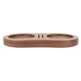 Coffee Tamper Holder Stand Wooden Coffee Powder Tamping Station Base 51mm 53mm 58mm Universal - Side View