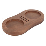 Coffee Tamper Holder Stand Wooden Coffee Powder Tamping Station Base 51mm 53mm 58mm Universal - Rear View