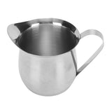 Milk Frothing Pitcher Stainless Steel Ergonomic Milk Frothing Cup Jug Steaming Pitcher for Coffee 8oz - Rear View