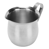 Milk Frothing Pitcher Stainless Steel Ergonomic Milk Frothing Cup Jug Steaming Pitcher for Coffee 8oz - Close-Up Angle