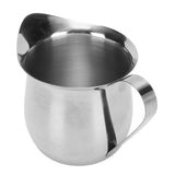 Milk Frothing Pitcher Stainless Steel Ergonomic Milk Frothing Cup Jug Steaming Pitcher for Coffee 8oz - Low Angle