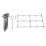 Fryer Skewer Stand Uniform Cooking Rust Resistance Stainless Steel Vertical Skewer Stand for Chicken Meat - Front View