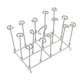 Fryer Skewer Stand Uniform Cooking Rust Resistance Stainless Steel Vertical Skewer Stand for Chicken Meat - Side View