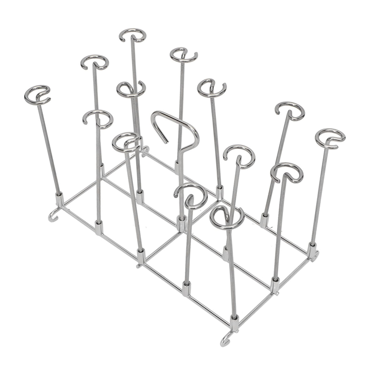 Fryer Skewer Stand Uniform Cooking Rust Resistance Stainless Steel Vertical Skewer Stand for Chicken Meat