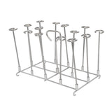 Fryer Skewer Stand Uniform Cooking Rust Resistance Stainless Steel Vertical Skewer Stand for Chicken Meat