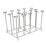 Fryer Skewer Stand Uniform Cooking Rust Resistance Stainless Steel Vertical Skewer Stand for Chicken Meat - Close-Up Angle