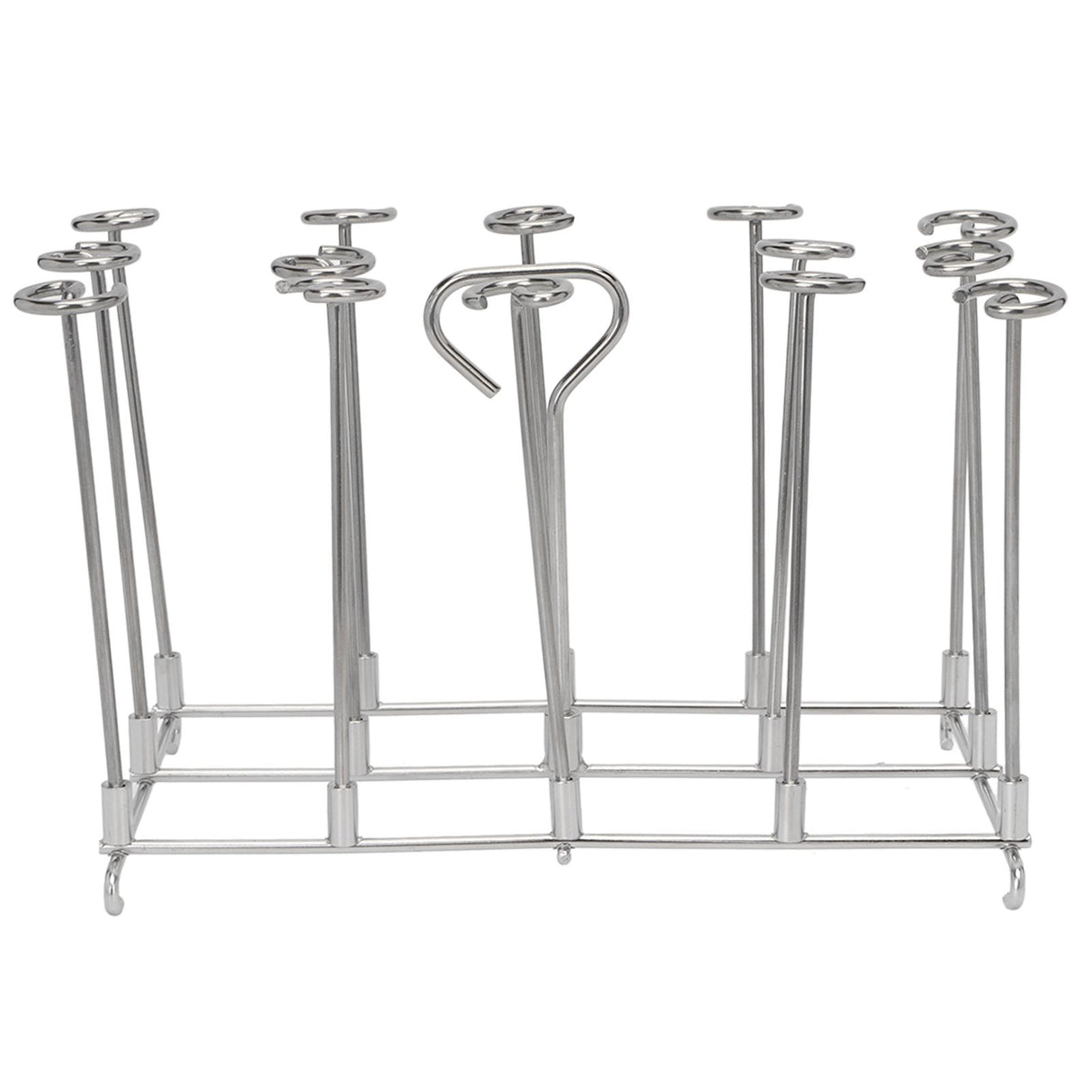 Fryer Skewer Stand Uniform Cooking Rust Resistance Stainless Steel Vertical Skewer Stand for Chicken Meat