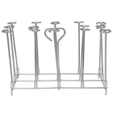 Fryer Skewer Stand Uniform Cooking Rust Resistance Stainless Steel Vertical Skewer Stand for Chicken Meat - Low Angle