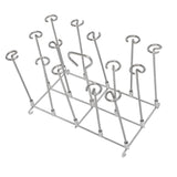 Fryer Skewer Stand Uniform Cooking Rust Resistance Stainless Steel Vertical Skewer Stand for Chicken Meat